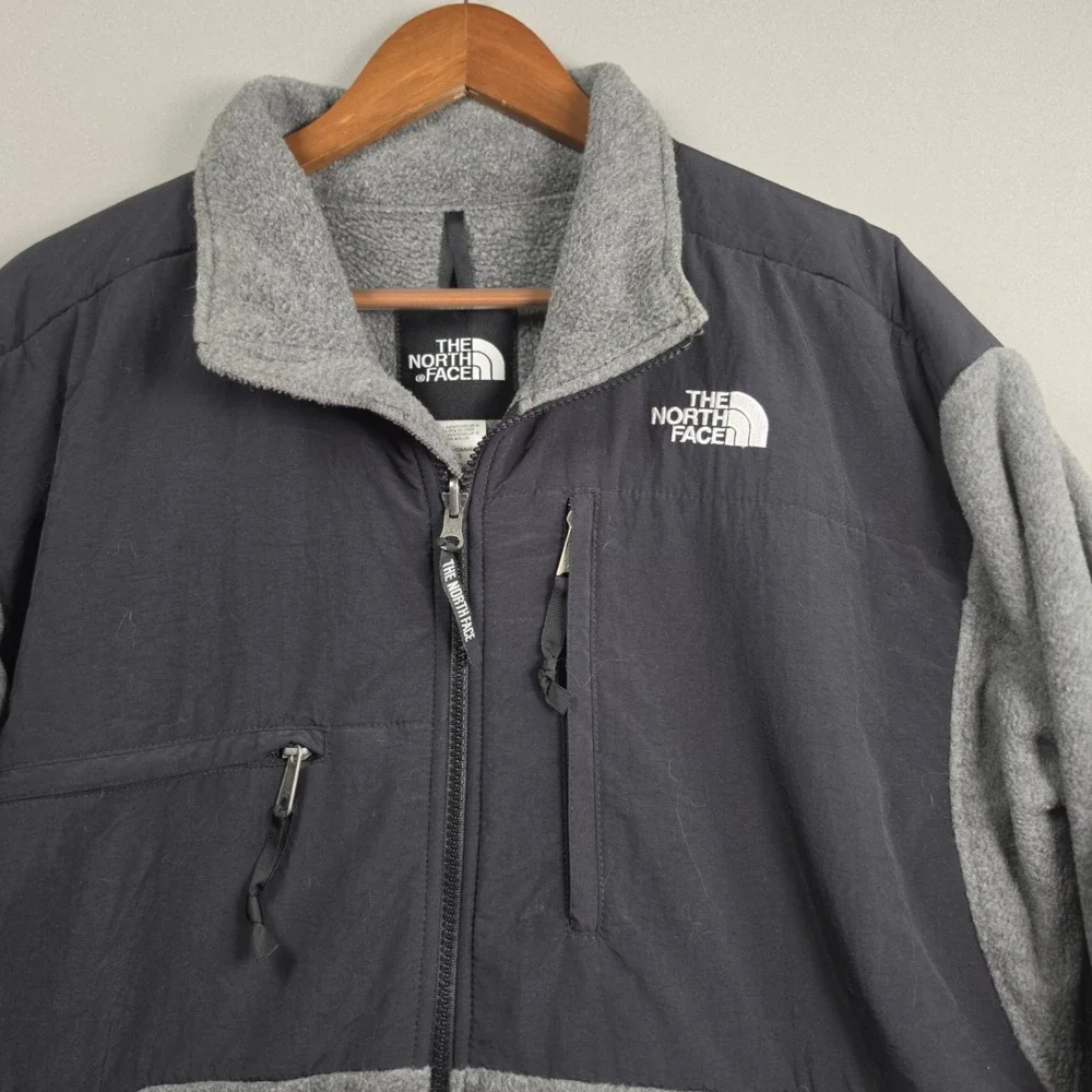 The North Face VTG Mens Large Denali Polartec 300 Fleece Jacket Charcoal Black